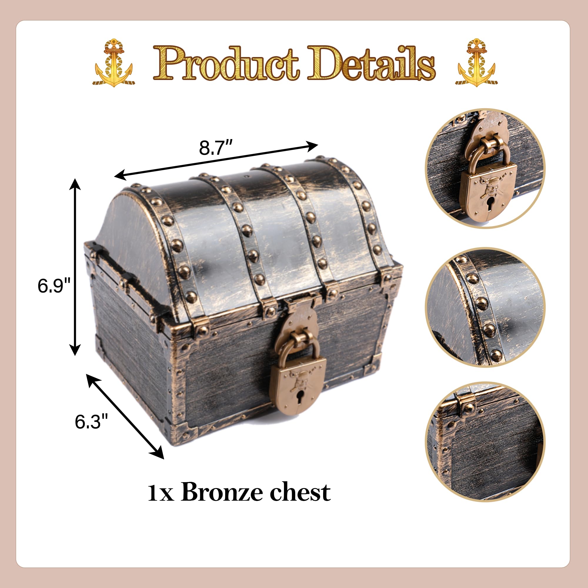 Lingway Toys Large Kids Pirate Treasure Chest Teacher's Favorite